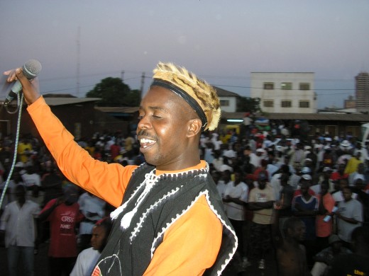 James Ngoma on stage